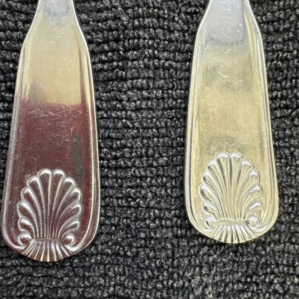2 AMSILCO World Tableware Coquille Stainless Steel Flatware Teaspoons 6 1/4